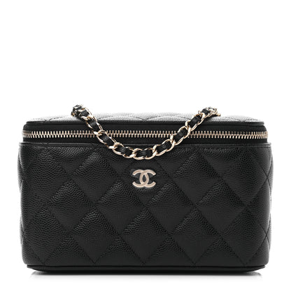 Chanel Caviar Quilted Small Vanity Case With Chain Black 1 of 7