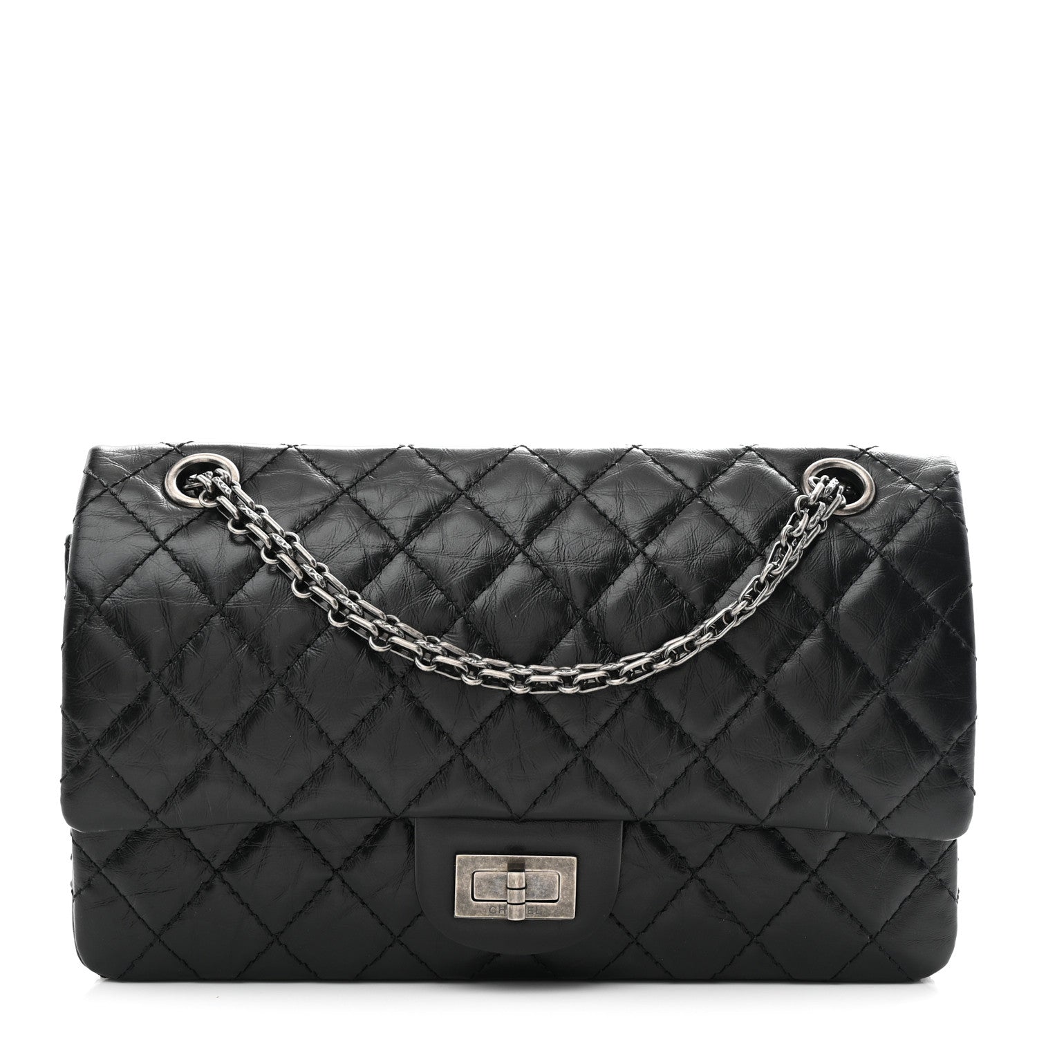 Chanel Aged Calfskin Quilted 2.55 Reissue 225 Flap Black 1 of 10