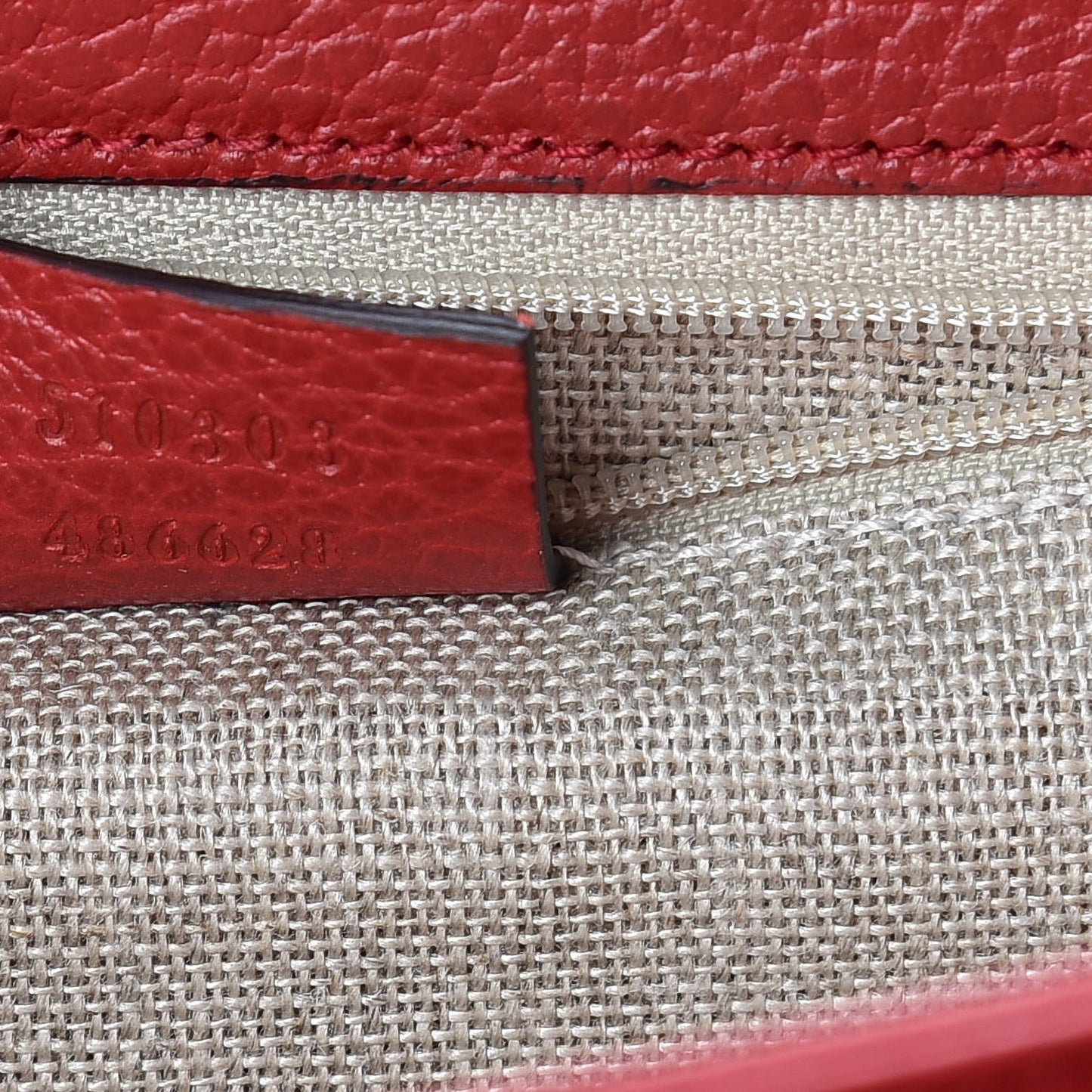 Dollar Calfskin Interlocking G Shoulder Bag Red