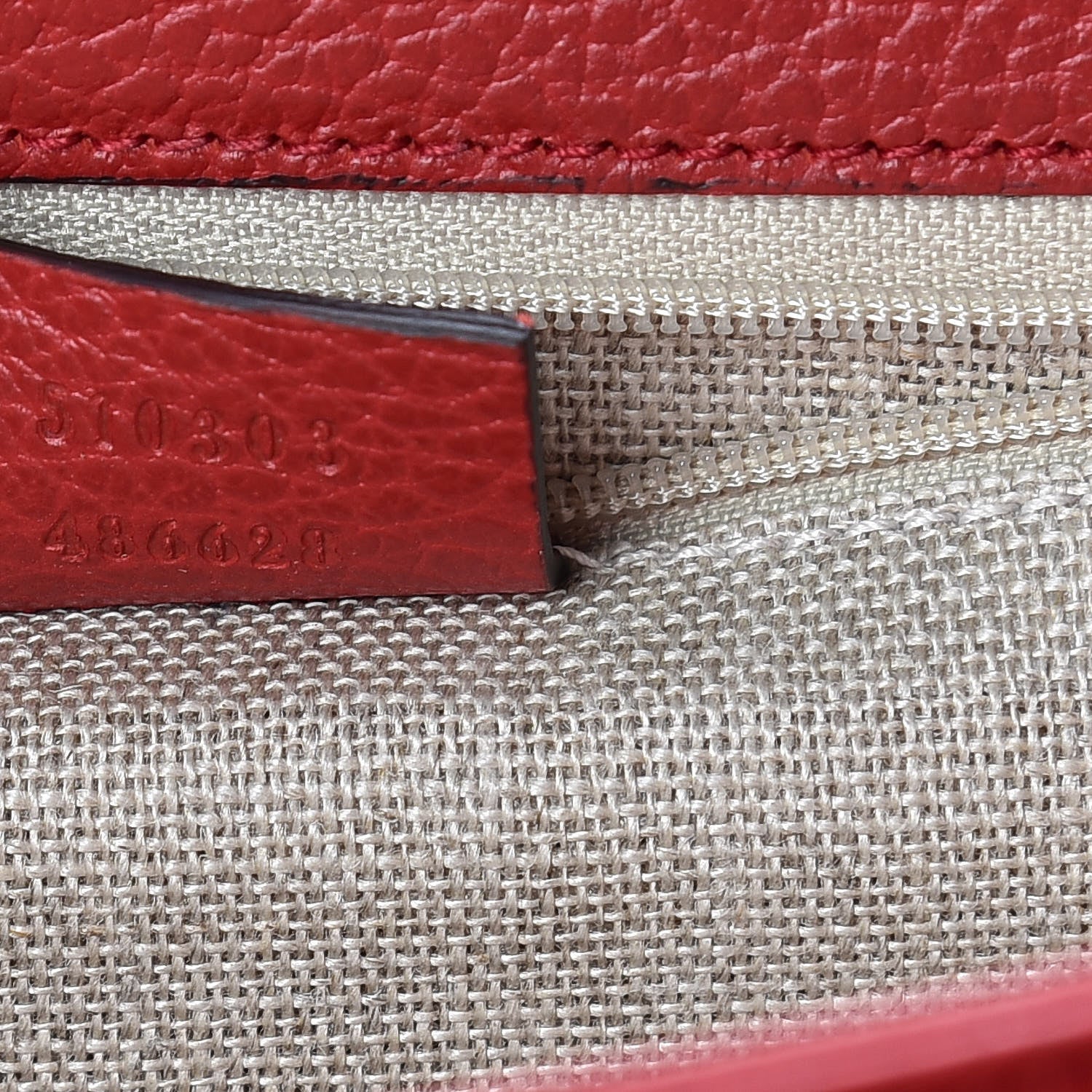 Gucci Dollar Calfskin Interlocking G Shoulder Bag Red 8 of 10