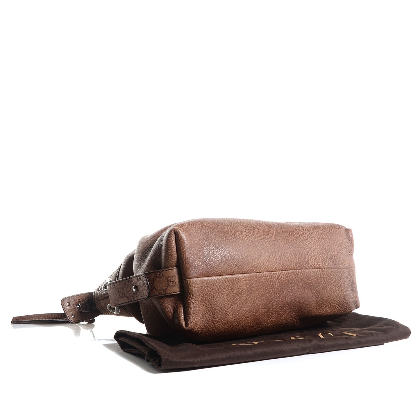 Leather Medium Bamboo Bar Tote Brown