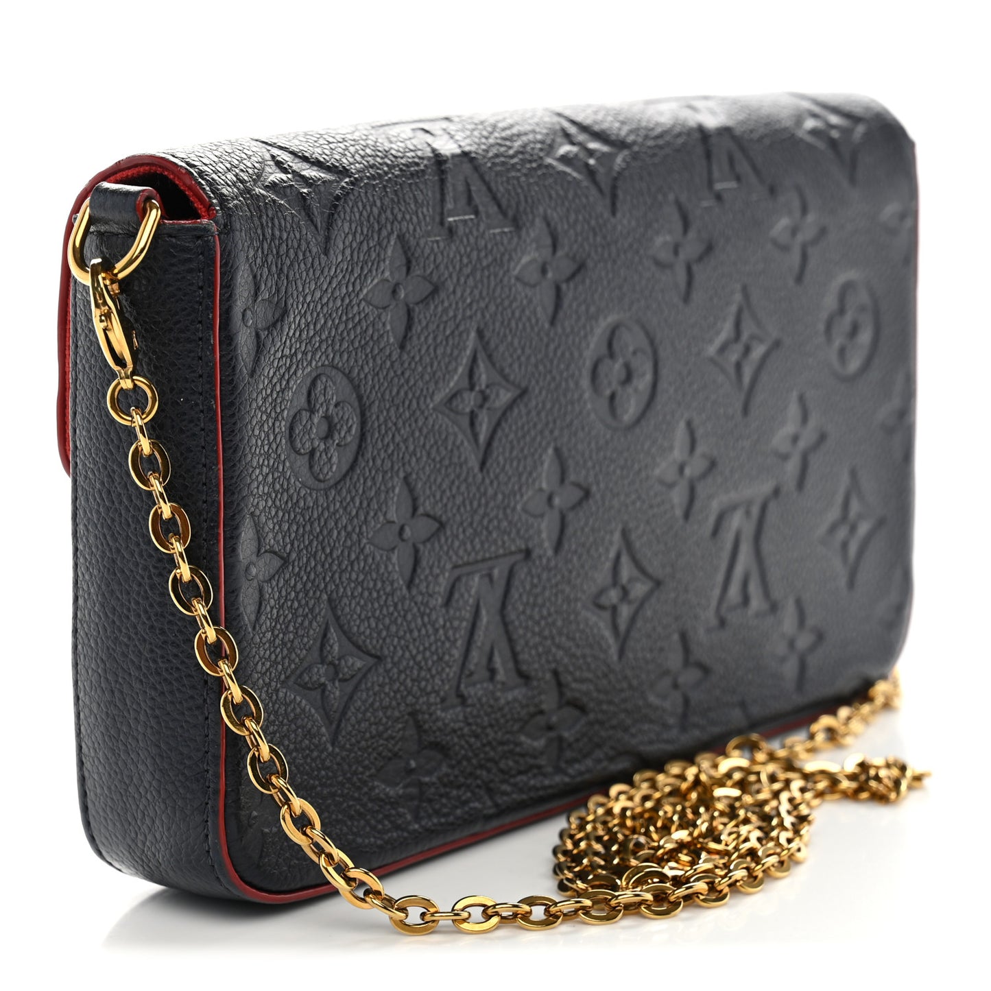 Empreinte Pochette Felicie Chain Wallet Marine Rouge