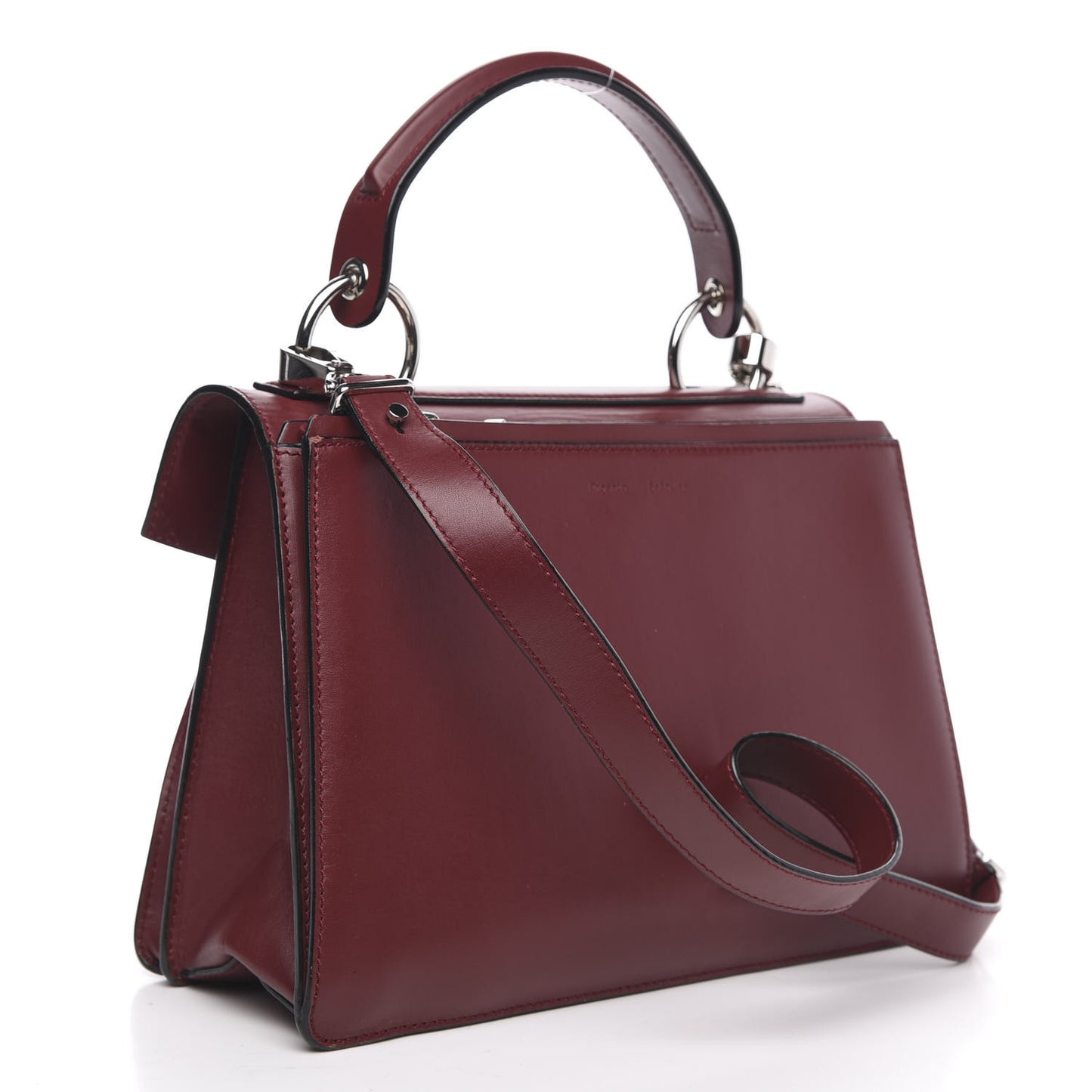 Calfskin Medium Hava Top Handle Bag Midnight Plum