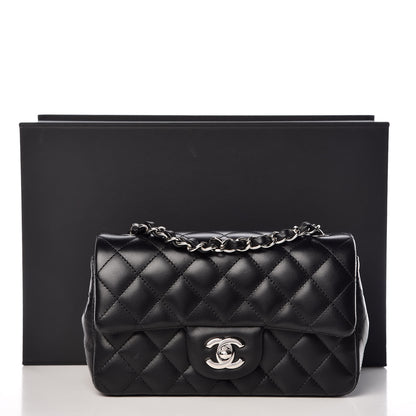 Chanel Lambskin Quilted Mini Rectangular Flap Black 10 of 10