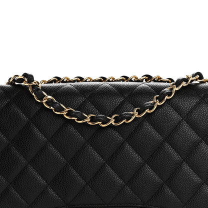 Chanel Caviar Quilted Jumbo Double Flap Black 8 of 15