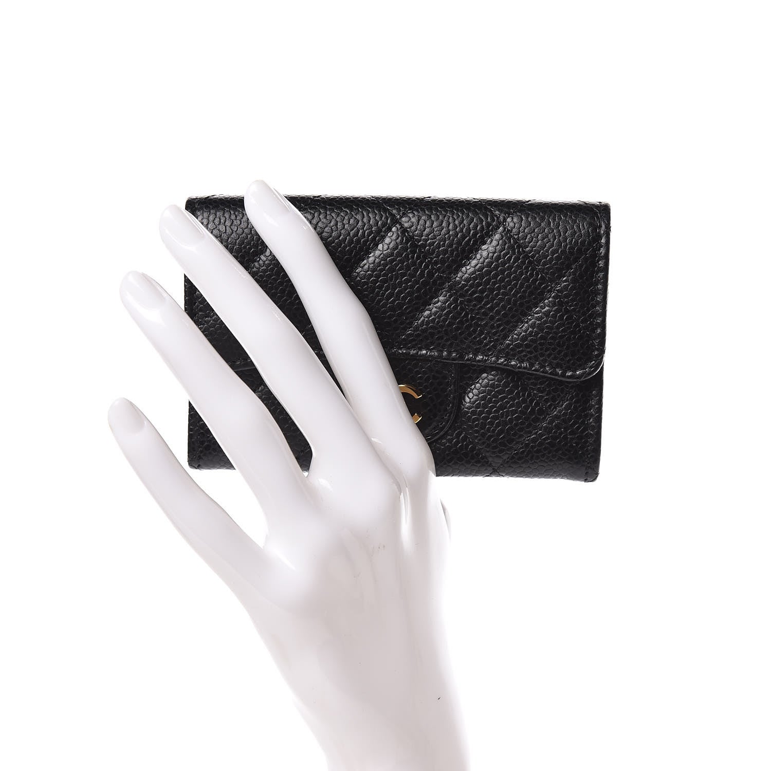 Chanel Caviar Quilted Flap Card Holder Black 2 of 9
