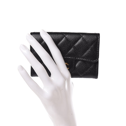 Chanel Caviar Quilted Flap Card Holder Black 2 of 9