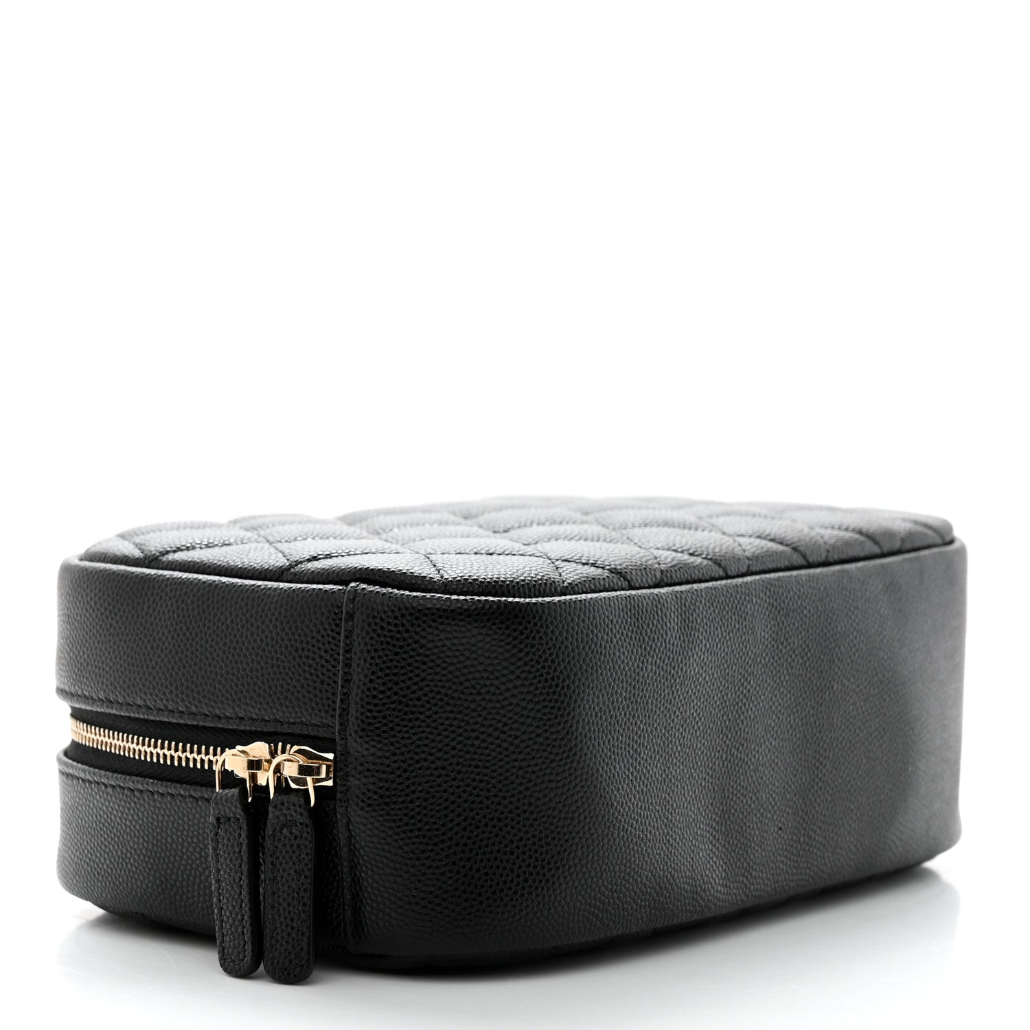 Chanel Caviar Quilted Medium Curvy Pouch Cosmetic Case Black 4 of 8