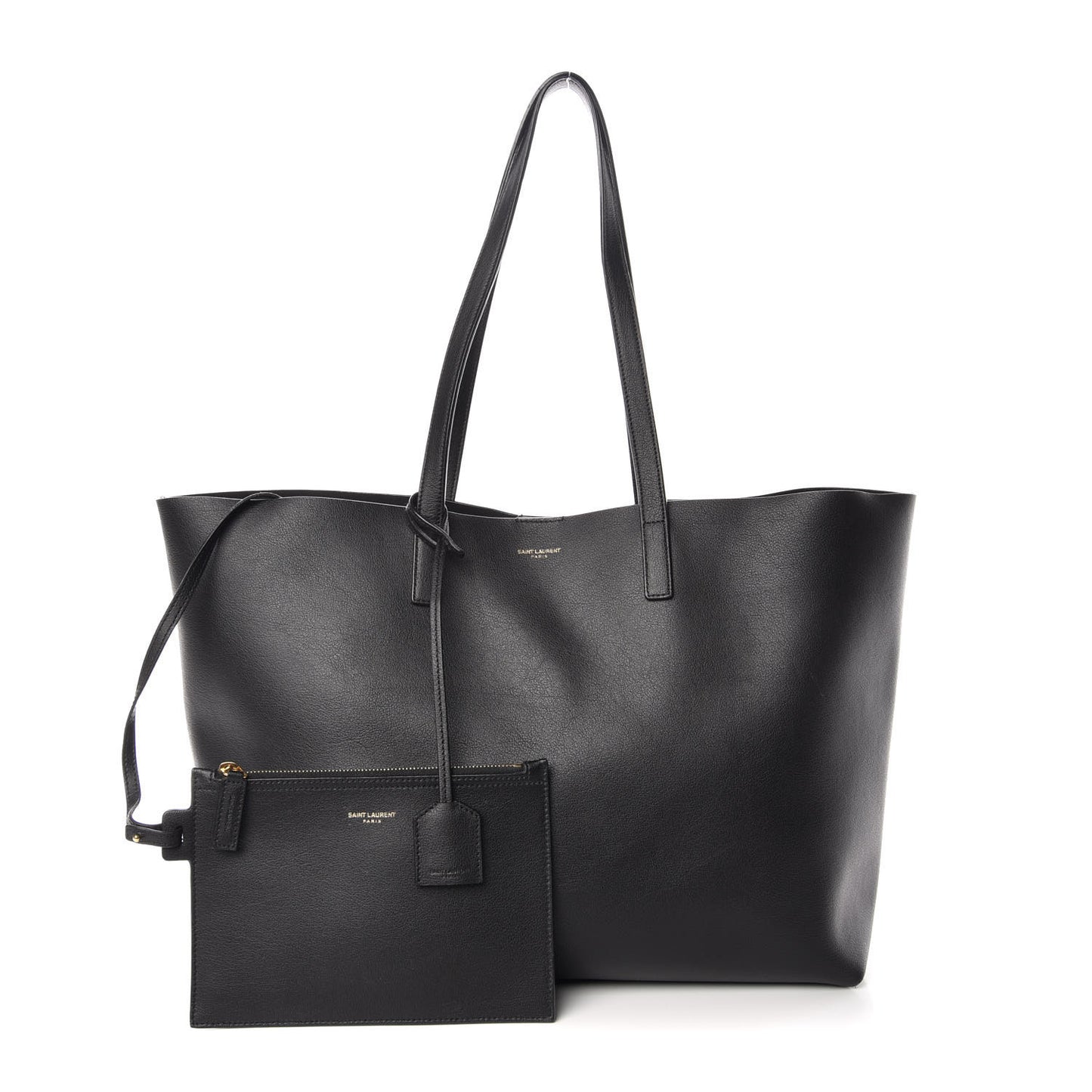 Calfskin Large Shopping Tote Black