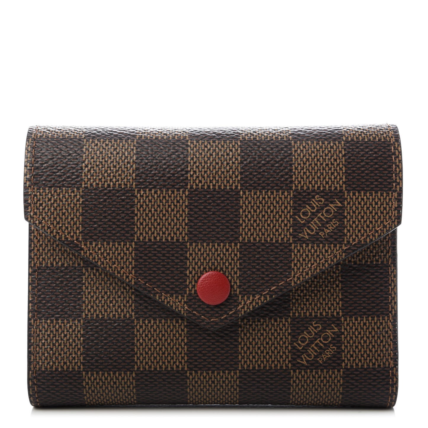 Damier Ebene Victorine Wallet Red