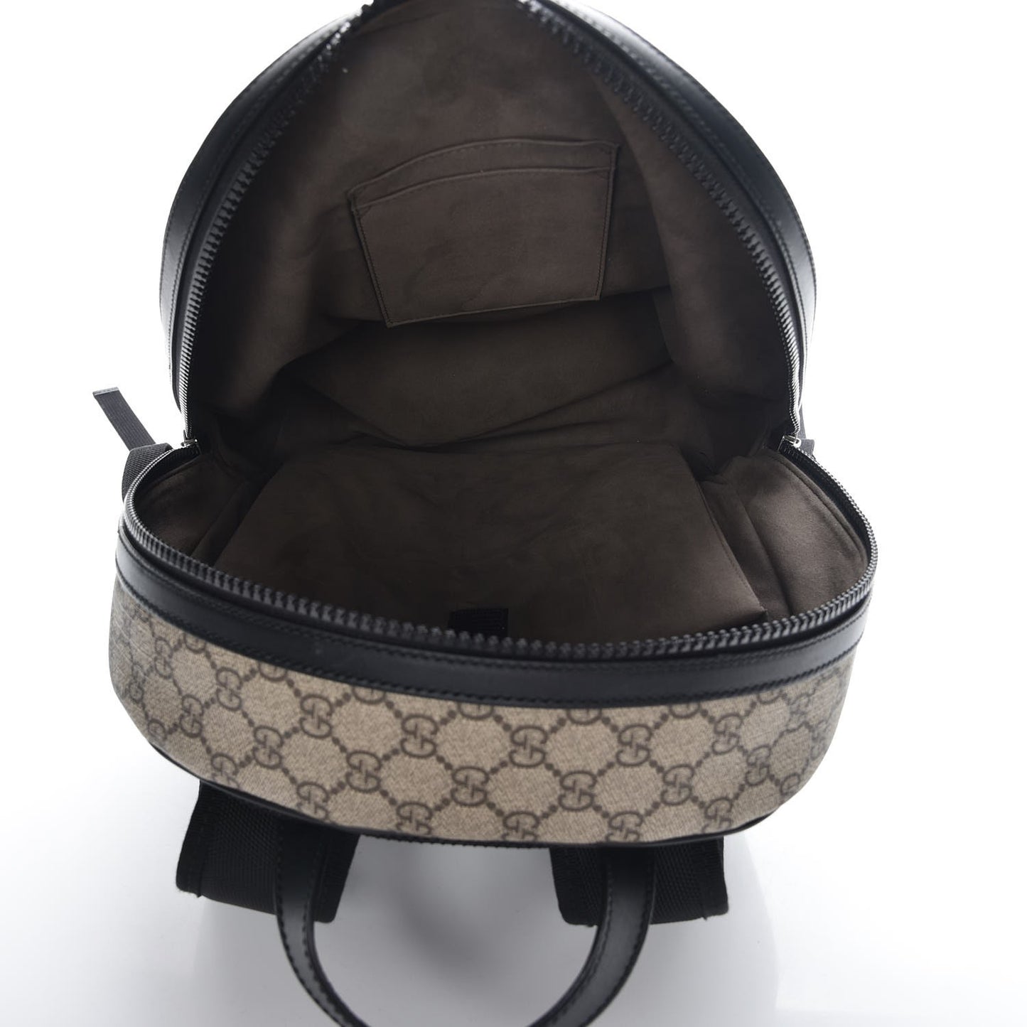 GG Supreme Monogram Medium Backpack Black