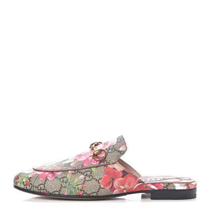 Gucci GG Supreme Monogram Blooms Womens Princetown Slippers 36 Beige Multicolor Dry Rose 1 of 11