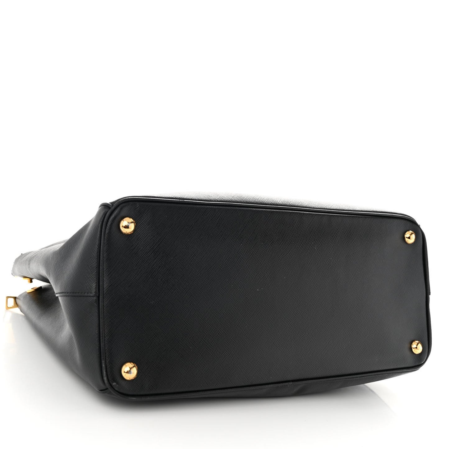Saffiano Medium Galleria Double Zip Tote Black