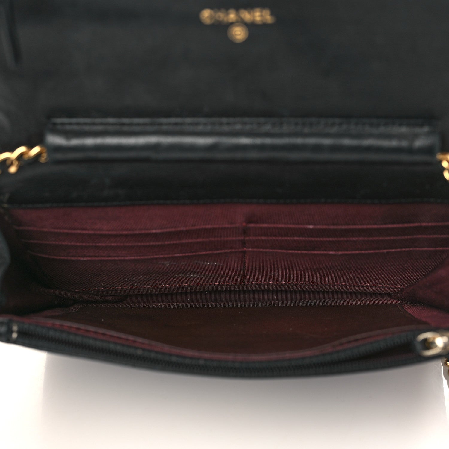 Chanel Lambskin Quilted Wallet On Chain WOC Black 5 of 12