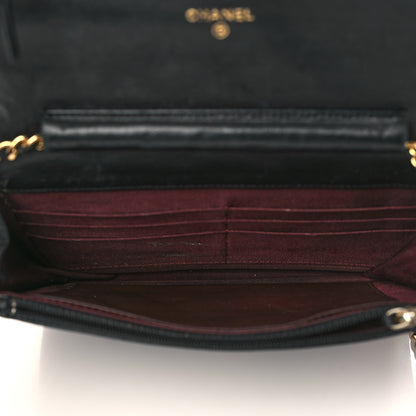 Chanel Lambskin Quilted Wallet On Chain WOC Black 5 of 12