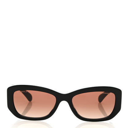 Chanel Acetate Rectangle Sunglasses 5493 Black 2 of 8