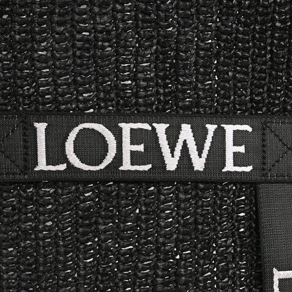 Loewe Raffia Paulas Ibiza Fold Shopper Tote Black 6 of 10