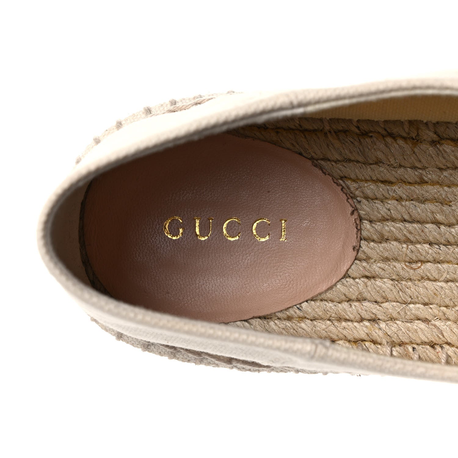 Gucci Canvas Logo Lace-Up Platform Espadrilles 40 Greggio Grege 7 of 10