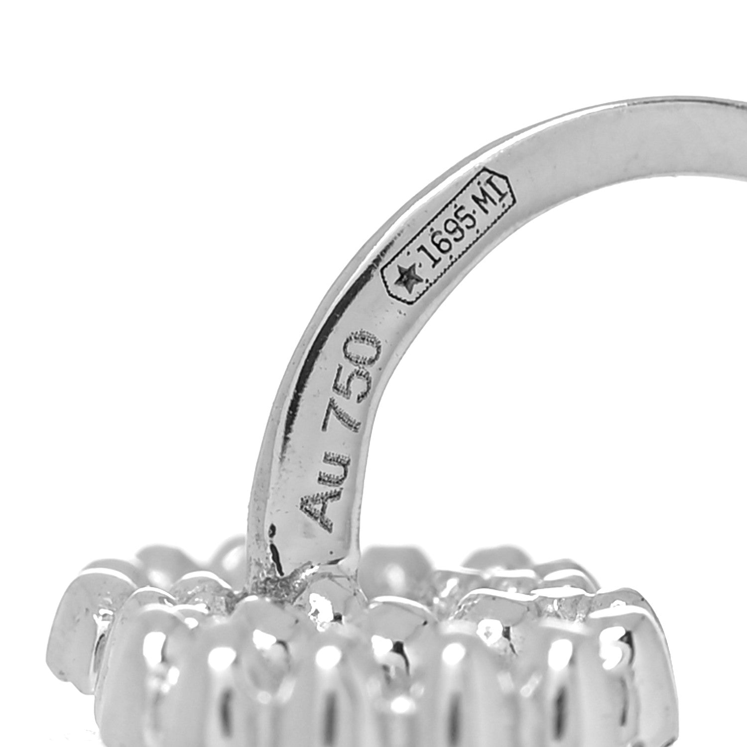 Gucci 18K White Gold Diamond Running G Single Earring 4 of 5