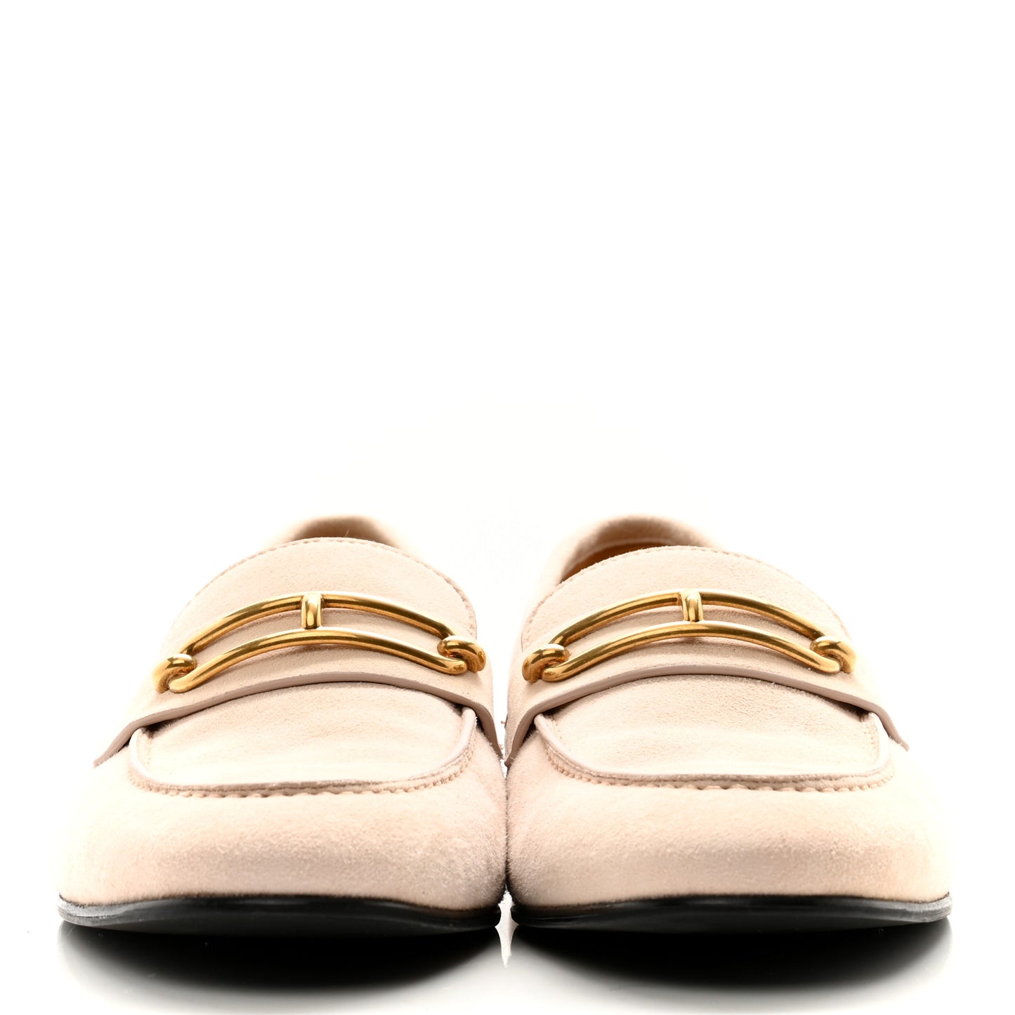 Suede Goatskin Womens Colette Loafers 41 Blanc Poros
