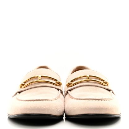 Hermes Suede Goatskin Womens Colette Loafers 41 Blanc Poros 2 of 9