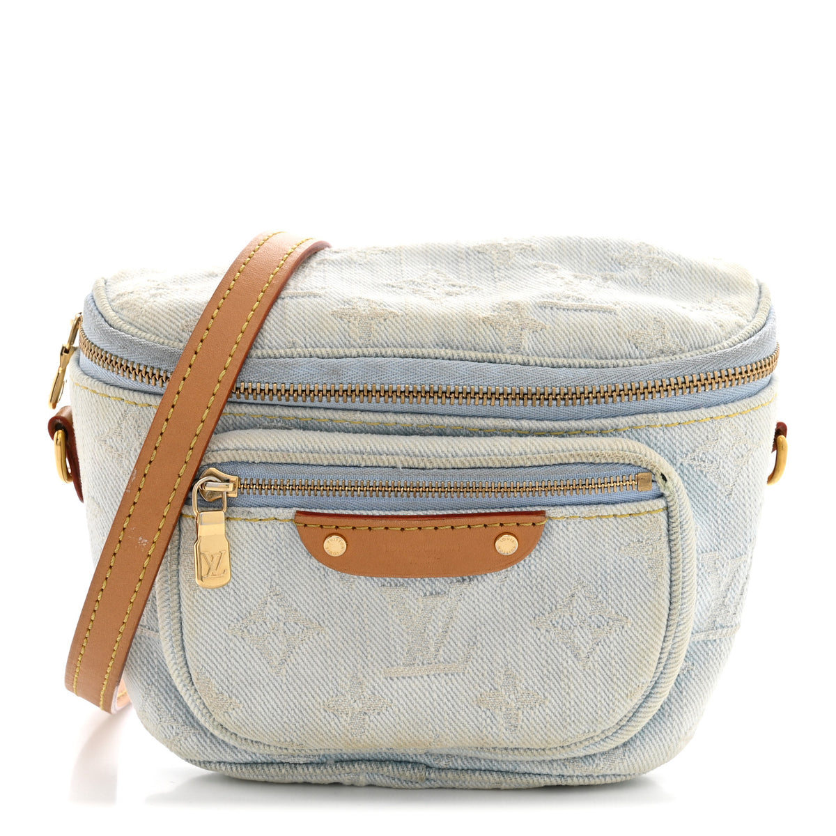 Louis Vuitton Monogram Denim Mini Bumbag Sky Blue 1 of 12