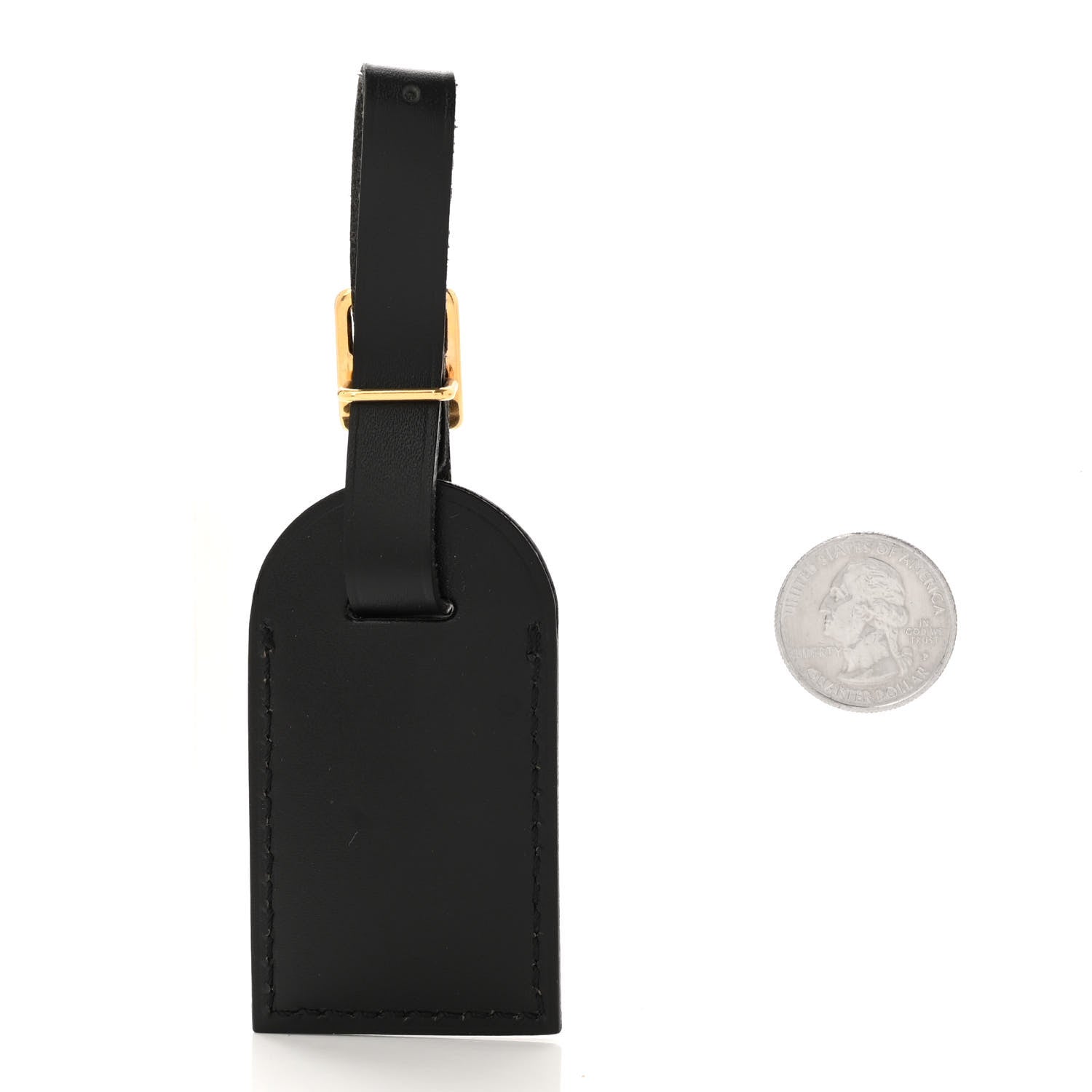 Louis Vuitton Calfskin Luggage Tag Black 2 of 4