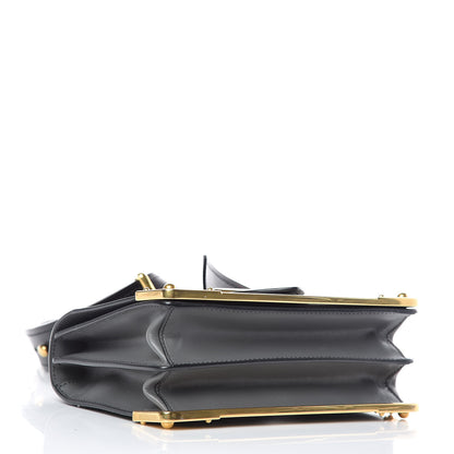 Prada City Calfskin Saffiano Cahier Bag Mercurio Black 4 of 8
