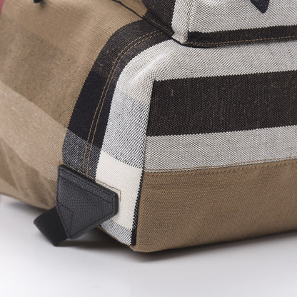 Burberry Canvas Mega Check Brookdale Backpack Black 9 of 10