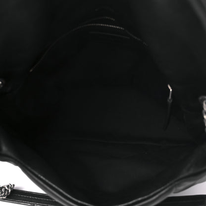 Saint Laurent Lambskin Quilted Medium Loulou Puffer Monogram Chain Satchel Black 5 of 12