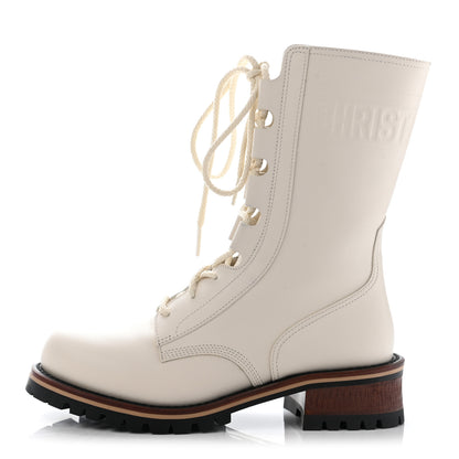 Christian Dior Calfskin Dior Quest 35mm Hiking Boots 36.5 Off White 1 of 16
