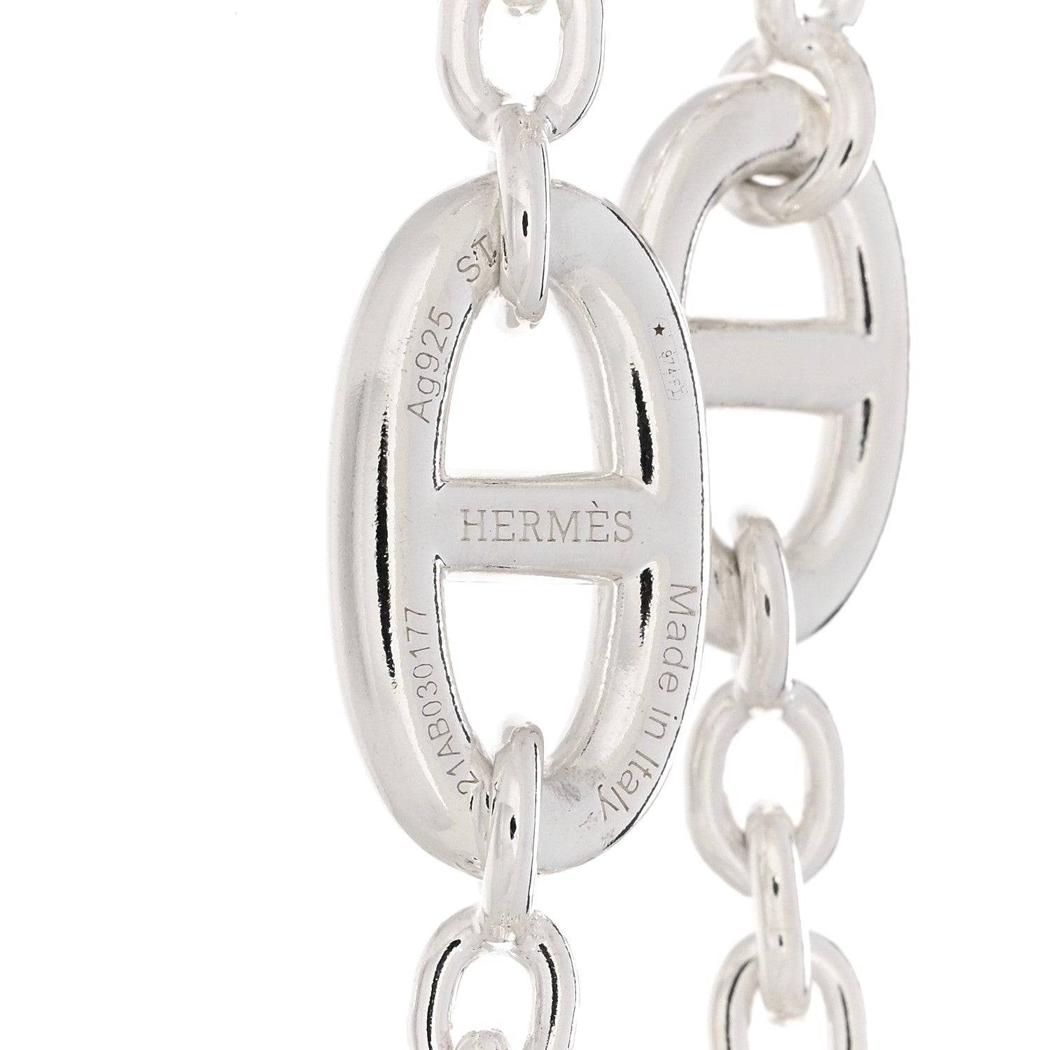 Hermes Sterling Silver Farandole Bracelet ST 3 of 4