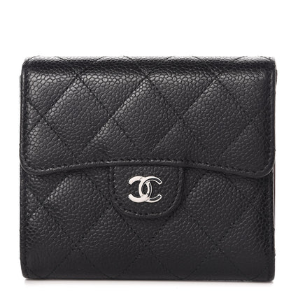 Chanel Caviar Quilted Compact Flap Wallet Black 1 of 9