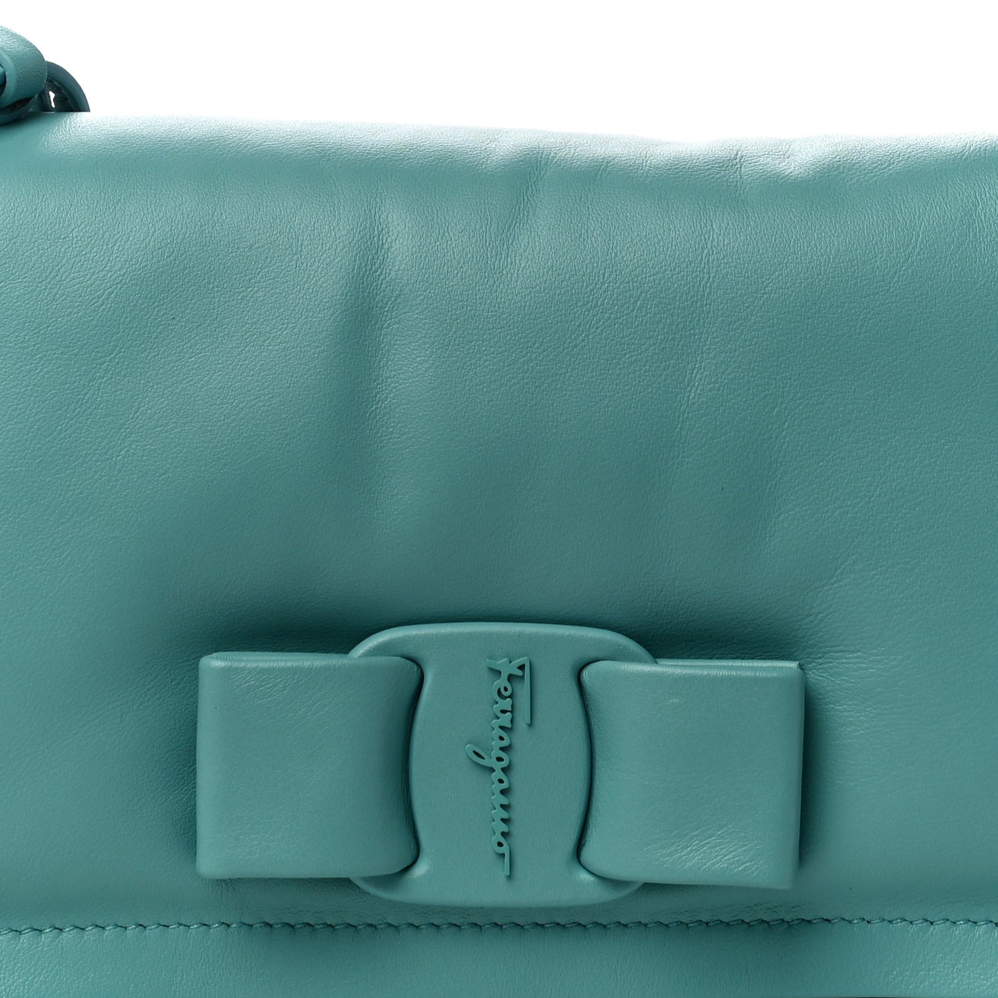 Calfskin Viva Bow Minibag Tyrone Turquoise