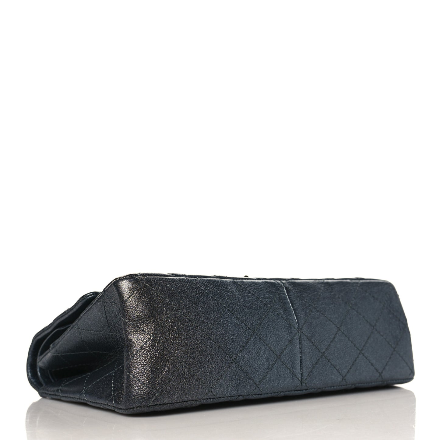 Metallic Calfskin Quilted 2.55 Reissue 227 Flap Charcoal