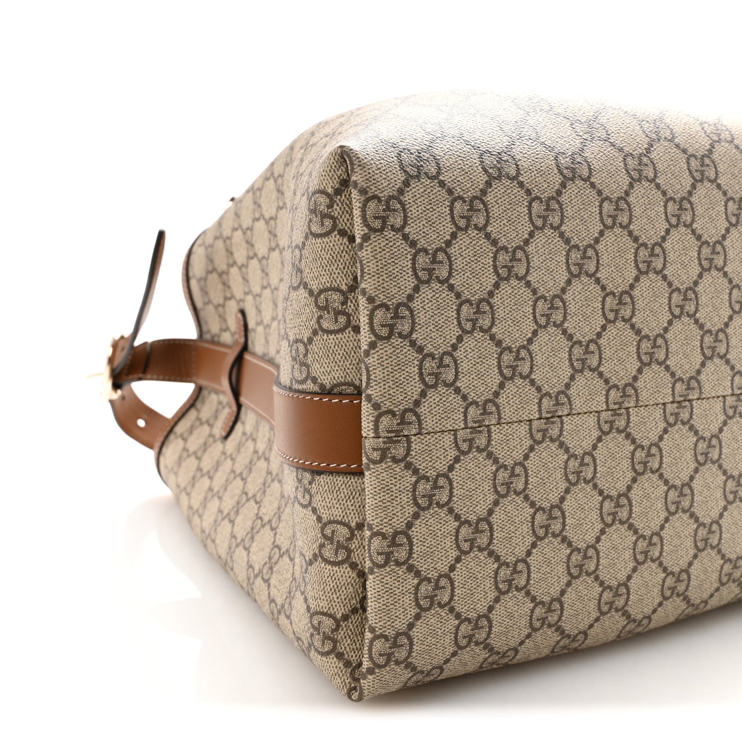 Gucci GG Icon Monogram Padlock Shoulder Bag Beige Dark Brown 8 of 9