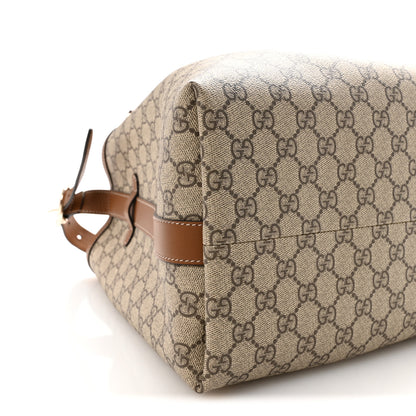 Gucci GG Icon Monogram Padlock Shoulder Bag Beige Dark Brown 8 of 9