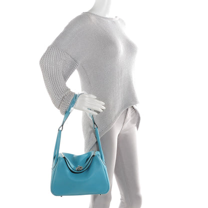 Hermes Taurillon Clemence Lindy 26 Bleu Saint Cyr 2 of 15