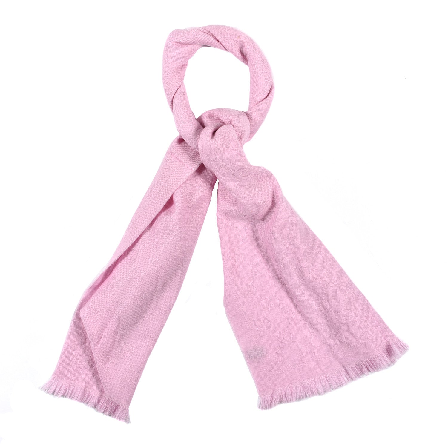 Gucci Wool Silk GG Monogram GGNat Scarf Rose 1 of 5