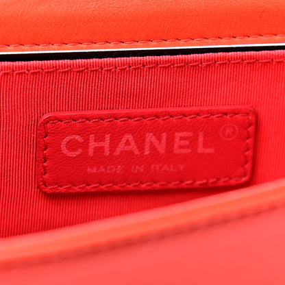 Chanel Plexiglass Patent Boy Brick Flap Orange Red 5 of 8