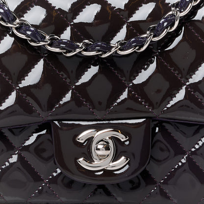 Chanel Patent Calfskin Quilted Mini Square Flap Purple 9 of 13