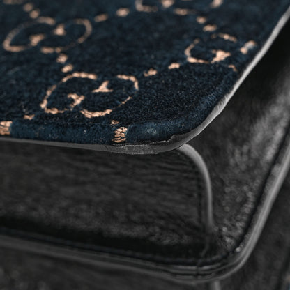 Gucci Velvet Skipper GG Monogram Small Dionysus Shoulder Bag Blue Beige Black 13 of 13