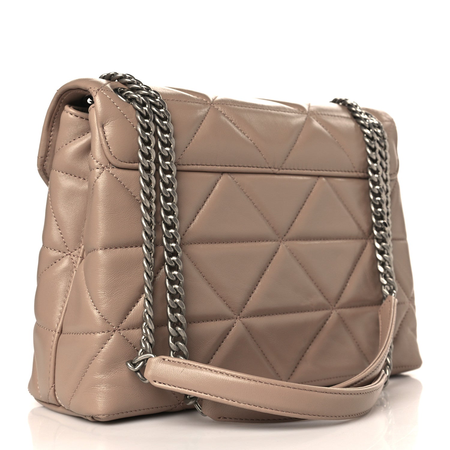 Prada Nappa Triangle Stitched Large Spectrum Bag Cipria 3 of 9