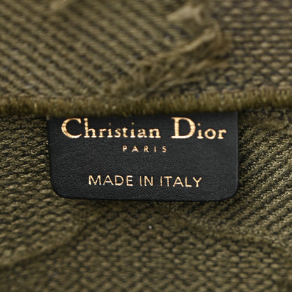 Christian Dior Canvas Embroidered Camouflage Large Book Tote Green 6 of 10