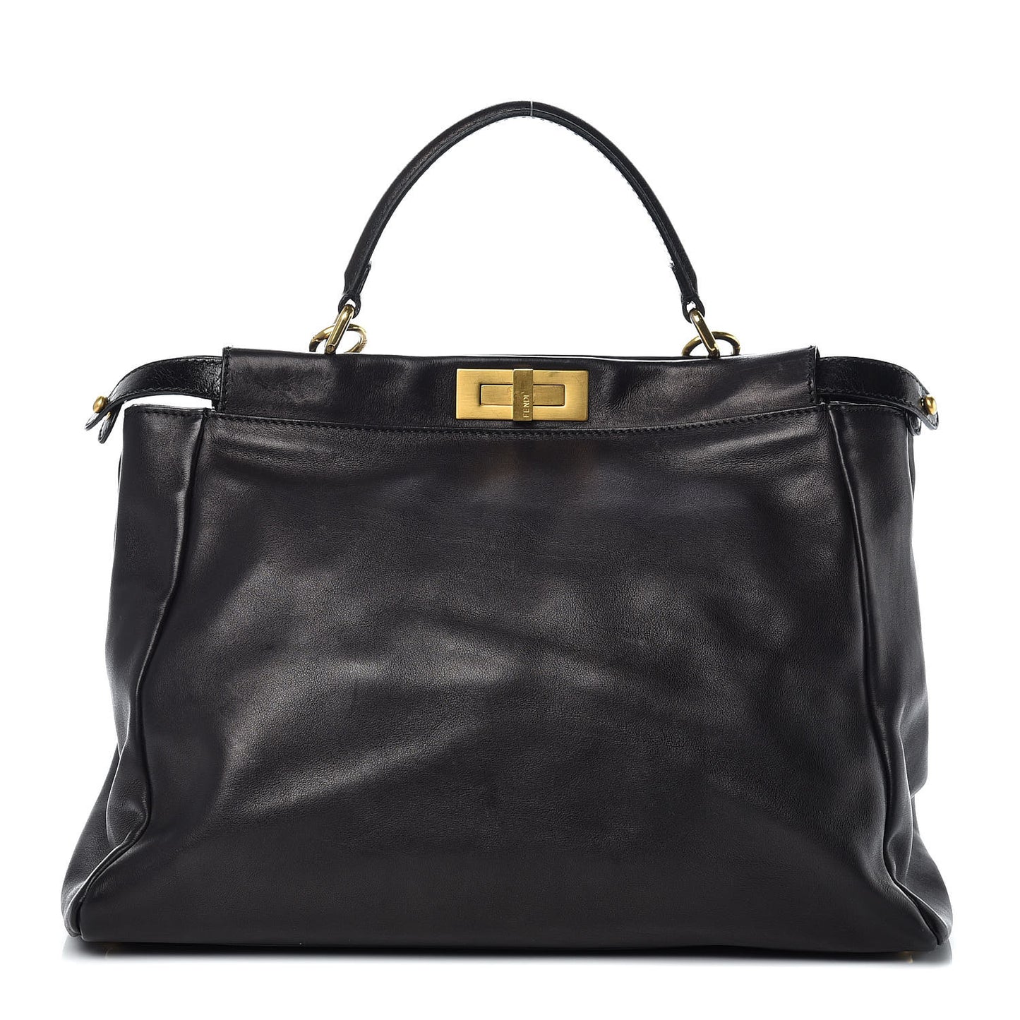 Vitello Saddle Large Peekaboo Iconic Satchel Black