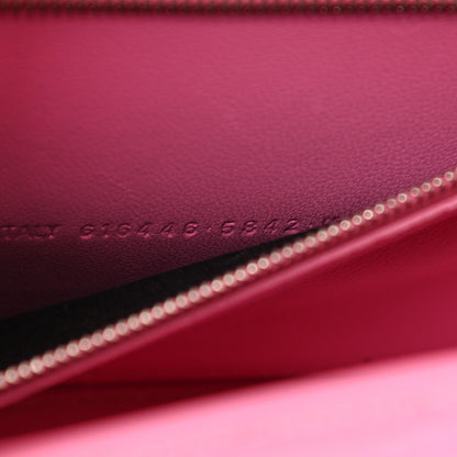 Balenciaga Shiny Calfskin Crocodile Embossed Small Hourglass Sling Shoulder Bag Baby Pink 8 of 11