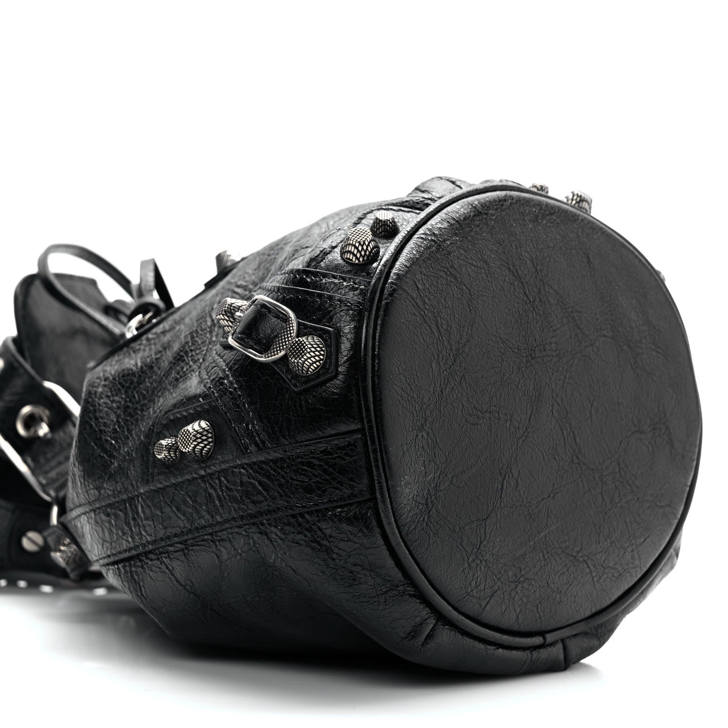 Balenciaga Agneau Arena Le Cagole Bucket Bag XS Black 8 of 9