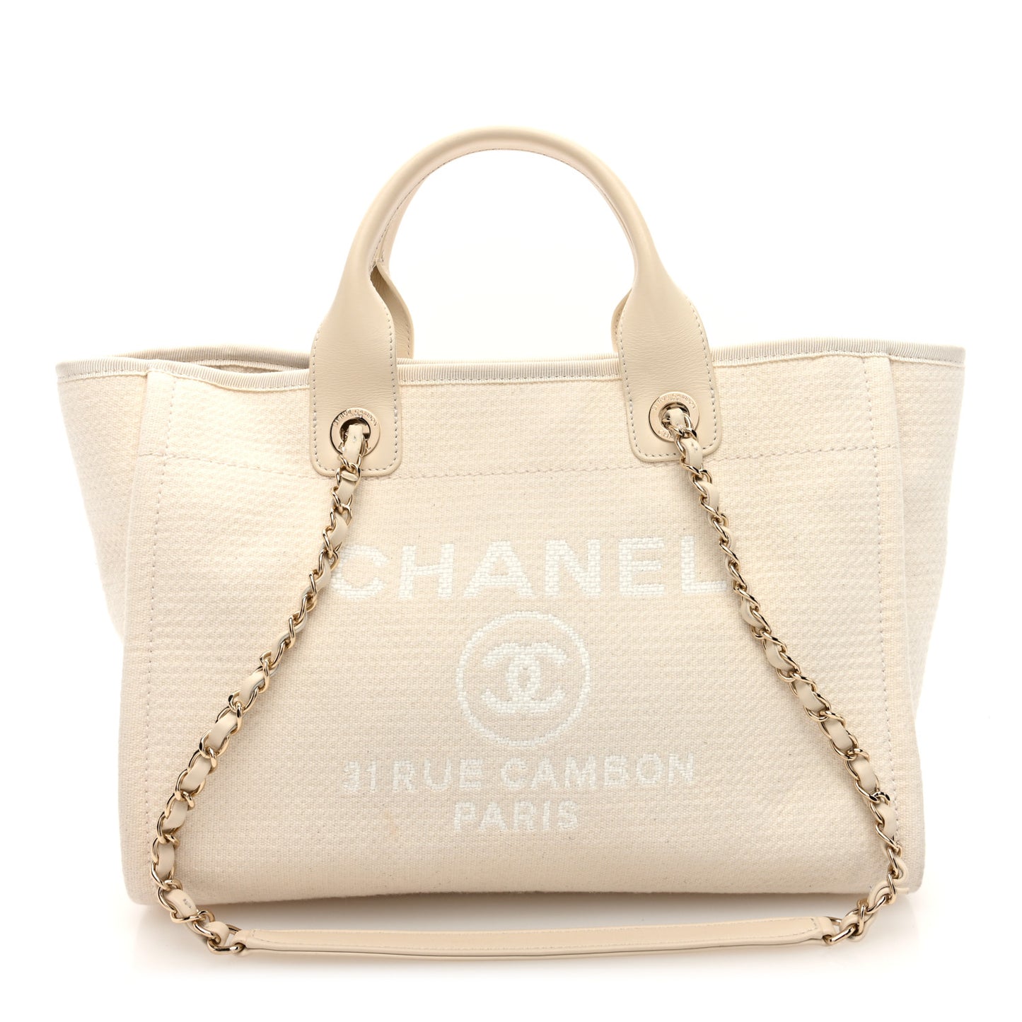Mixed Fibers Small Deauville Tote White