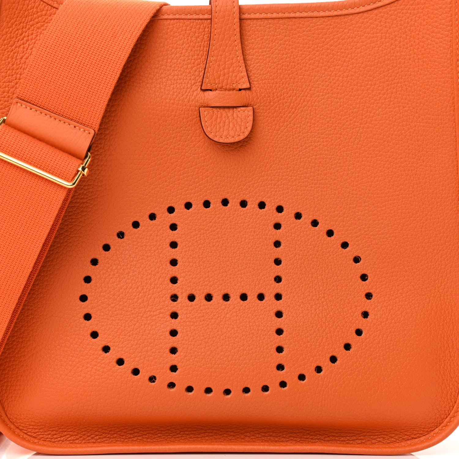 Hermes Taurillon Clemence Evelyne III PM Orange 8 of 13