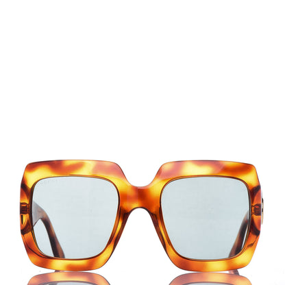 Gucci Acetate Square Frame Sunglasses GG0053S Havana 2 of 8